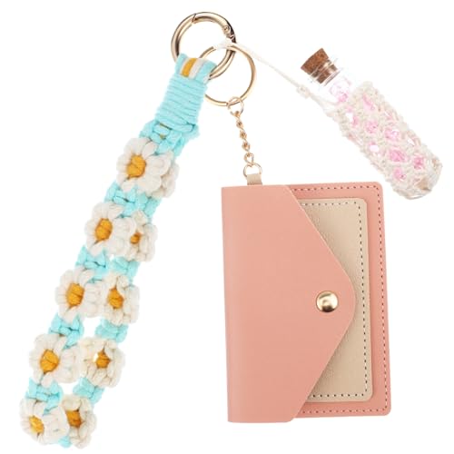 WOFASHPURET Schlüsselanhänger-Geldbörsen-Set süßer Schlüsselanhänger Kartenetui Leder Karten Halter Card Holder Mini-Geldbörse für Damen Damenhandtaschen Armband geldbörse schlüsselanhänger von WOFASHPURET