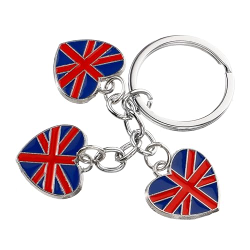 WOFASHPURET Britische Flagge Herz Schlüsselanhänger Souvenir Für England Als Schlüsselbund Oder Taschenanhänger Verwendbar Design Für von WOFASHPURET
