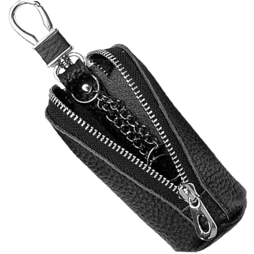 WOFASHPURET Schlüsselanhängerhalter Aus Leder Für Autoschlüssel Mit Reißverschluss Und Metallschnalle Schlüsselschutzhülle Mit Aufhängehaken Für Unterwegs von WOFASHPURET