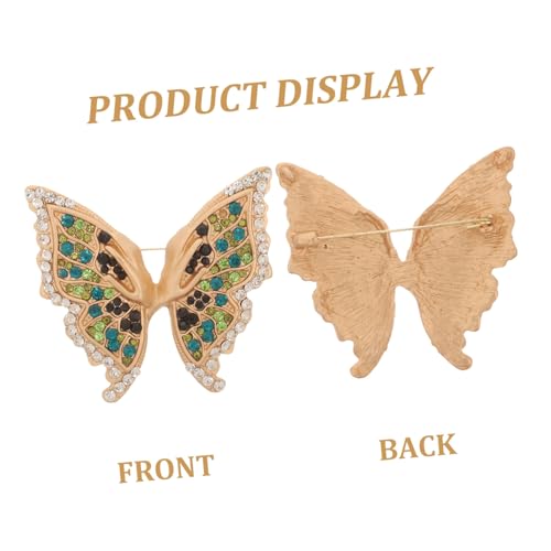 WOFASHPURET Schmetterling Brosche Strassverziert Vintage Anstecknadel Elegantes Accessoire für Kleidung und Taschen von WOFASHPURET