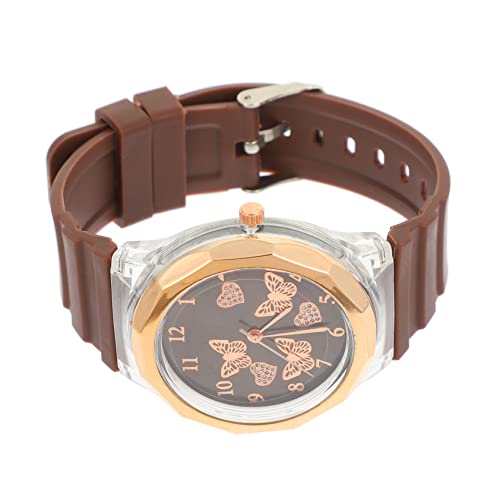 WOFASHPURET Dekorative Schmetterlings Damen Uhr Modische Quarzuhr Mit Silikonarmband Für Alltag Sport Und Besondere Anlässe Stilvolle Armbanduhr Für Mädchen Und Frauen von WOFASHPURET