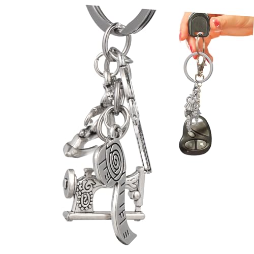 WOFASHPURET Schlüsselanhänger Mit Nähmotiv Aus Kreativer Schlüsselanhänger in Scherenform Stilvoller Für Rucksack Oder Zuhause von WOFASHPURET