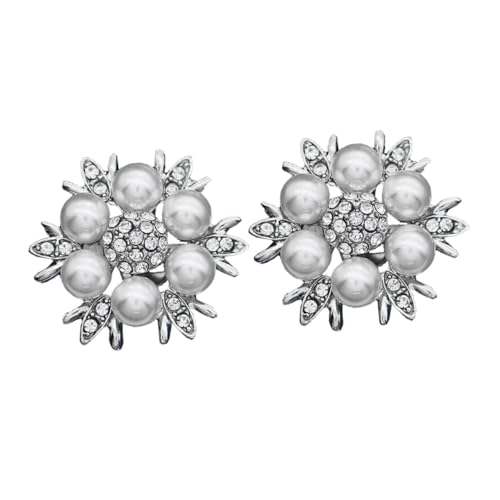 WOFASHPURET Schuhschnalle Damen High Heels Perlen Strass Rund Abnehmbar Hochzeit Brautschmuck Schuhclips Dekorationsornament für Schuhe von WOFASHPURET