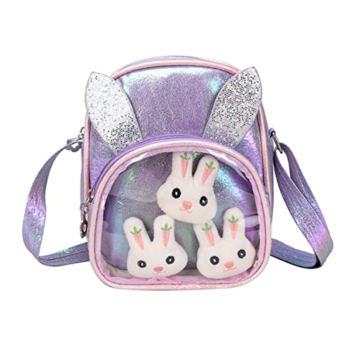 WOFASHPURET Glitzernder Schulranzen Für Mädchen Cartoon Design Umhängetasche Pu Alltag Shopping Und Partys von WOFASHPURET