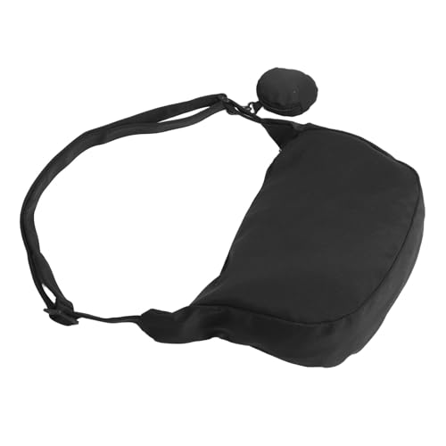 WOFASHPURET Schwarze Canvas Crossbody Bag Unisex mit Mehreren Fächern Leichte Modische Schultertasche für Alltag Reisen und Campus Langlebige Praktische Umhängetasche von WOFASHPURET