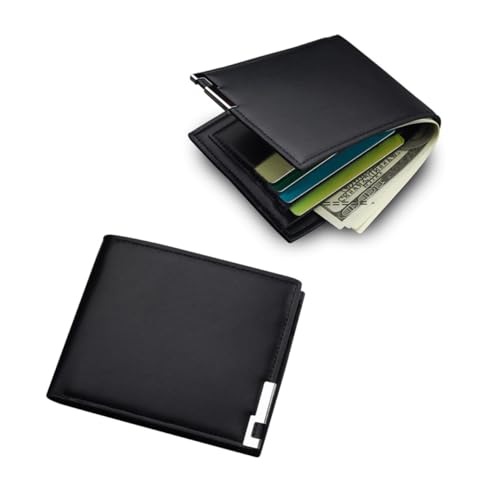 WOFASHPURET Schwarzer Brieftasche kreditkartenhalter Credit Card Holder portemonaie Herren Card Holder Herren brieftaschen Wallet for Men Retro-Brieftasche Wallets for Men Mens Wallets Black von WOFASHPURET