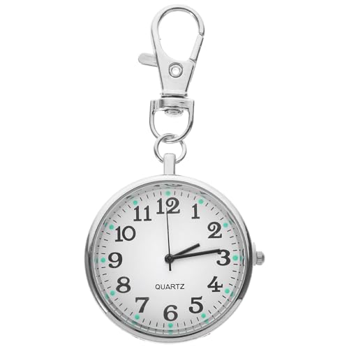 WOFASHPURET Schwesterntisch Medical Watch taschenuhr schlüsselanhänger Digitaluhr Schwesternuhr klein Krankenschwester Uhr hängend weißer Stahl Brustuhr Aufzeichnungsformular Student Anschauen von WOFASHPURET