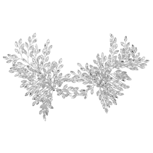 WOFASHPURET Silberner Strass Haarkamm Brautschmuck Handgefertigt Leicht Komfortabel Für Braut Brautjungfern Hochzeit Haarschmuck Vintage Eleganz von WOFASHPURET