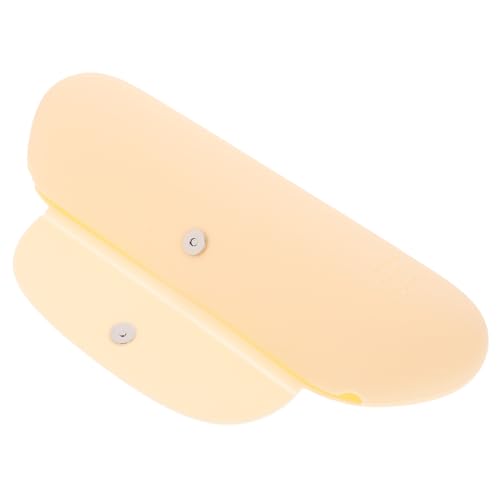 WOFASHPURET Silikon Makeup Pinsel Organizer Tasche Kompakt Staubdicht Langlebig Makeup Pinsel Aufbewahrungstasche Reise Kosmetiktasche Tragbar Beige von WOFASHPURET