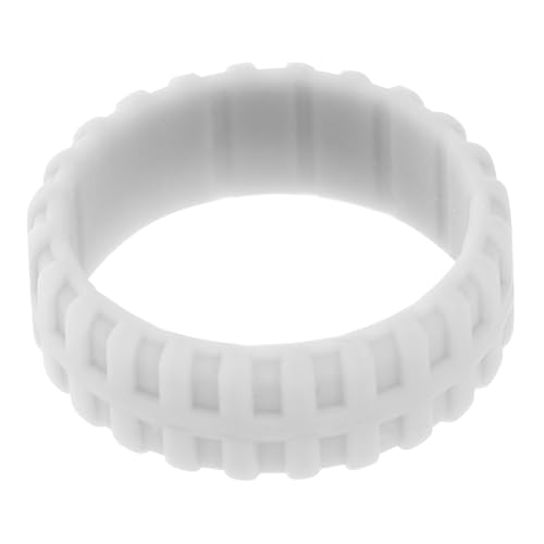 WOFASHPURET Silikonring mit Reifenmuster Atmungsaktiv Flexibel für Herren und Damen als Ersatzring Beim Sport Geschenkidee Weihnachten Hellgrau von WOFASHPURET