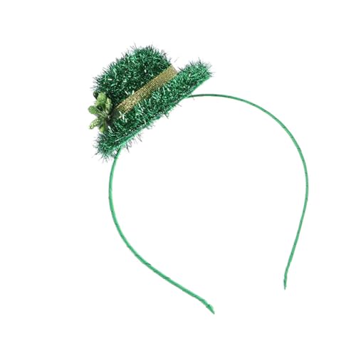 WOFASHPURET St Patrick's Day Haarband Mit Grünem Hut Und Kleeblatt-design Dekorative Kopfbedeckung Für Karneval Und Feste Einzigartiges Accessoire Für Damen Und Mädchen von WOFASHPURET