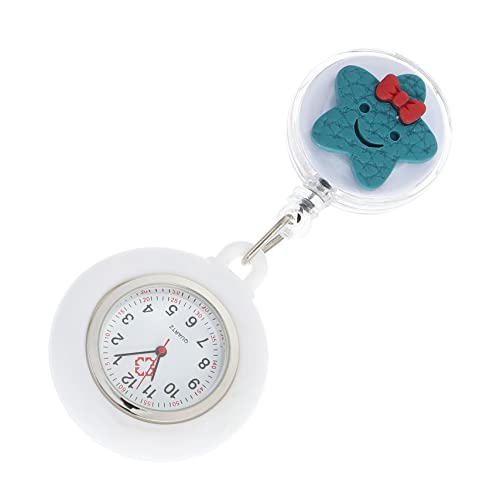 WOFASHPURET Retractable Pocket Watch Mit Clip-Design Cartoon-Sternen- Für Ärzte Und Pflegekräfte Praktische Quartz Uhr Für Alltag von WOFASHPURET