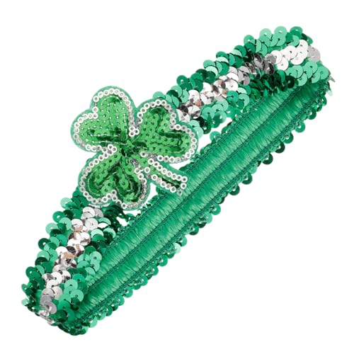 WOFASHPURET Stirnband Toller Frauen Stirnband Dekoratives Stirnband St. Patricks Day Kopfbedeckung Kleeblatt-stirnband Für Frauen Haarschmuck Dekorationen Damen Meerjungfrau Polyester von WOFASHPURET