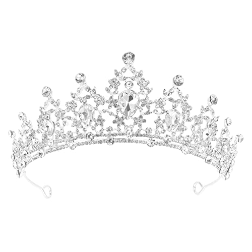 WOFASHPURET Strass Braut Tiara Frauen Glitzer Krone Hochzeit Kopfschmuck Krone Kopfschmuck Braut von WOFASHPURET