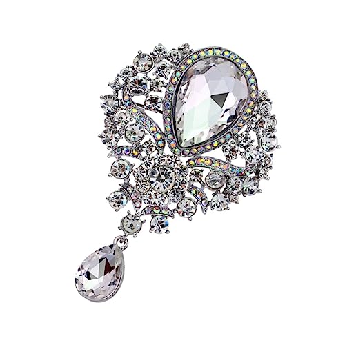 WOFASHPURET Strass Brosche Strass Pin Mantel Brosche Clip Rucksäcke Pin Damen Brosche Broschen Für Frauen Glas Pin Kleidung Brosche Clip Schal Brosche Clip Schal Brosche Clip Pin von WOFASHPURET