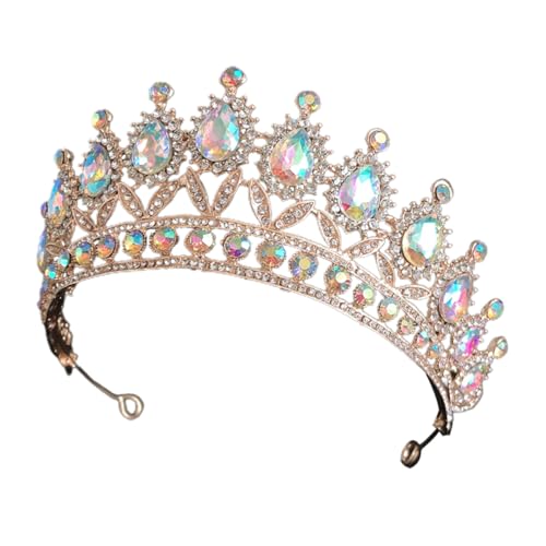 WOFASHPURET Strass Tiara Für Braut Hochzeit Party Perlen Kopfschmuck Filigranes Design Leicht Tragbar WOFASHPURET Strass Tiara Für Braut Hochzeit Party Perlen Kopfschmuck Filigranes Design Leicht Tragbar von WOFASHPURET