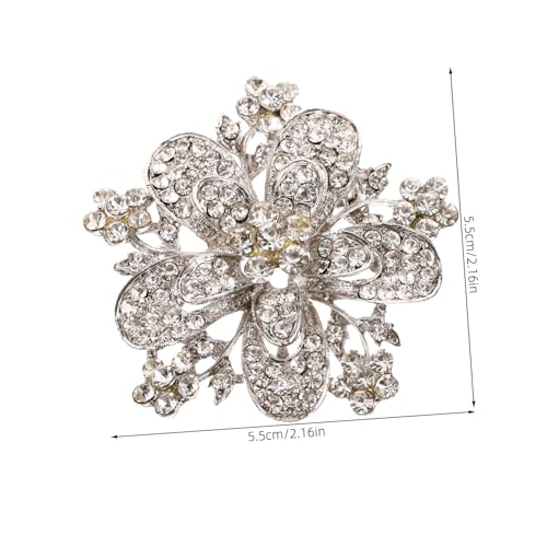 WOFASHPURET Strassbrosche Damen Anstecknadel mit Kristallen Blumencorsage Vielseitige Schmuck Accessoire für Kleidung Hüte Taschen Hochzeit von WOFASHPURET