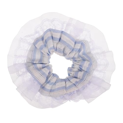 WOFASHPURET Striped Lace Haargummi Für Damen Elastisches Haarband Mit Modischem Spitzenrand Vielseitig Einsetzbar Für Pferdeschwänze Und Süße Frisuren Perfektes Haaraccessoire Für Alltag von WOFASHPURET