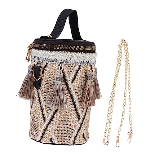 WOFASHPURET Stroh Zylinder strohtasche damen bag for women -Handtasche handgewebte Handtasche Schulter Taschen gewebte Umhängetasche Gewebte Tasche Black WOFASHPURET Stroh Zylinder strohtasche damen bag for women -Handtasche handgewebte Handtasche Schulter Taschen gewebte Umhängetasche Gewebte Tasche Black von WOFASHPURET