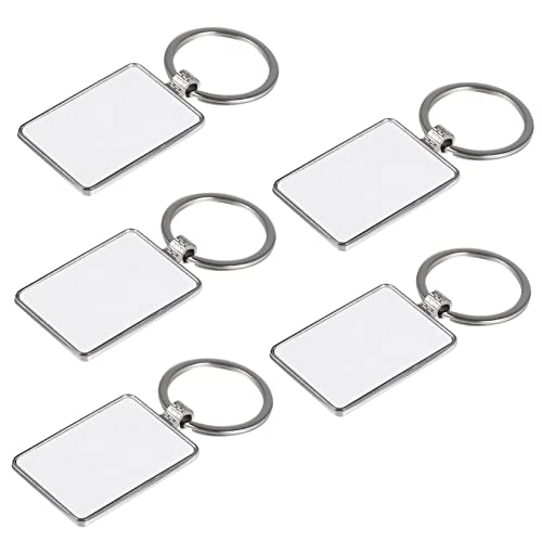 WOFASHPURET Sublimation Schlüsselanhänger Schlüsselring Blanko Schlüsselanhänger Für DIY Projekte Rechteckige Form Ideal Zum Bedrucken Und Personalisieren von WOFASHPURET