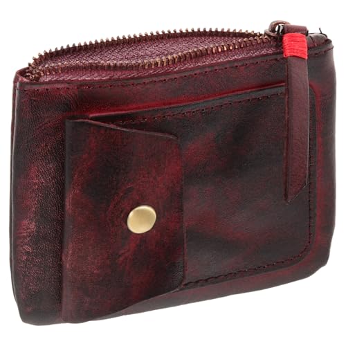 WOFASHPURET Ledergeldbörse Kurze Geldbörse Für Den Täglichen Gebrauch Leichtes Kleingeldportemonnaie Vintage-mini-geldbörse Für Herren von WOFASHPURET