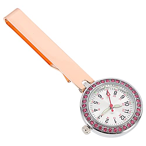 WOFASHPURET Clip-Uhr Mit Nachtleuchtfunktion Praktische Taschenuhr Roségold Für Pflegekräfte Und Ärzte Langlebig Und Einfach Zu von WOFASHPURET