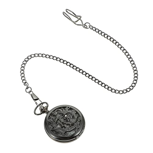 WOFASHPURET Retro Taschenuhr Mit Kette Antike Mechanische Uhr Mit Römischen Ziffern Einzigartiges Design Aus Edelstahl Stilvolles Accessoire Für Damen Und Herren Für Und Dekoration von WOFASHPURET