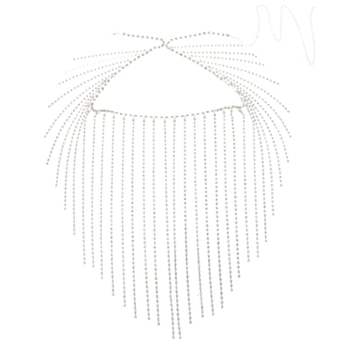 WOFASHPURET Tassel Waist Chain Body Chain für Frauen Funkelnder Rhinestone Gürtel für Strandpartys Nachtclubs und Festivals Langlebigem Legierungsmaterial Eleganter Schmuck für von WOFASHPURET