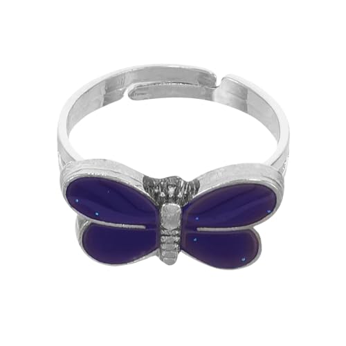 WOFASHPURET Thermochromer Ring Kind Stimmung Libellenring Kostümschmuckringe Kostümringe für Mädchen Modeschmuck für Mädchenringe Mädchen klingeln Gefühlsring Zinklegierung von WOFASHPURET