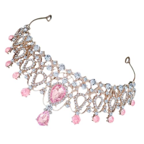 WOFASHPURET Tiara Krone Kopfschmuck aus Funkelndem Strass und Zinklegierung Blumenmädchen Haarband für Hochzeit Geburtstag Party Glitzerndes Accessoire für Mädchen von WOFASHPURET