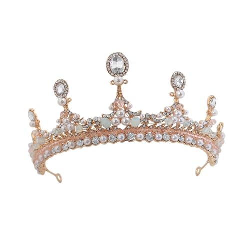 WOFASHPURET Tiara Krone mit Strasssteinen Leichtes Haarschmuck für Mädchen Geeignet für Geburtstagsfeiern Auftritte und Abschlussfeiern Modisches Kinderprinzenzubehör von WOFASHPURET