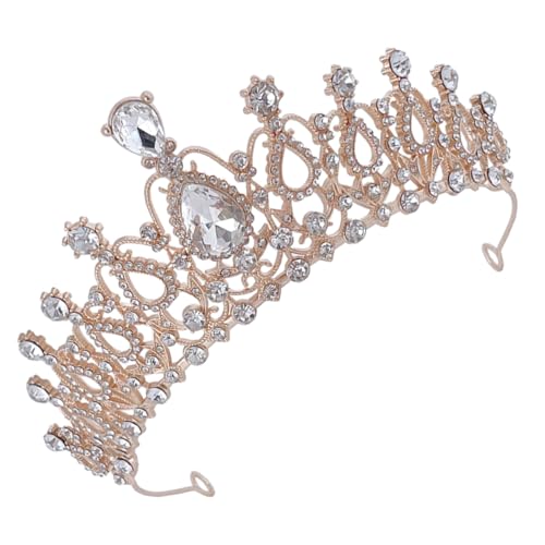 WOFASHPURET Tiara Mädchen Haarschmuck Hochzeit Geburtstagskrone Strahlendes Leichtes Blumenmädchen Headpiece für Party und Bühnenauftritte von WOFASHPURET