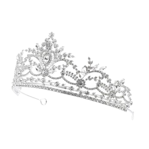WOFASHPURET Tiara für Damen mit Funkelnden Strasssteinen Bridal Haarreif für Hochzeit Braut und Festliche Anlässe Leichtes Langlebiges Kopfschmuck Accessoire für Besondere von WOFASHPURET
