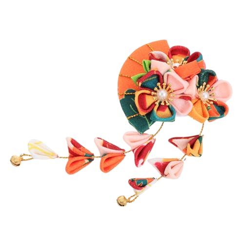 WOFASHPURET Traditionelle Japanische Haarspange Mit Floraler Quaste Hanfu-haarnadel Für Damen Kimono-accessoire Für Hochzeiten Cosplay-partys Blumen-dekor Formstabil Weich von WOFASHPURET