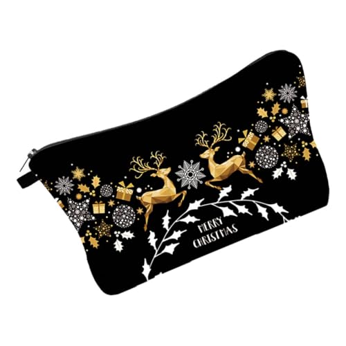 WOFASHPURET Tragbare Kosmetiktasche mit Weihnachts Elch Kleine Make Up Tasche aus Langlebigem Material Praktische Kulturtasche für Damen als für Weihnachten WOFASHPURET Tragbare Kosmetiktasche mit Weihnachts Elch Kleine Make Up Tasche aus Langlebigem Material Praktische Kulturtasche für Damen als für Weihnachten von WOFASHPURET