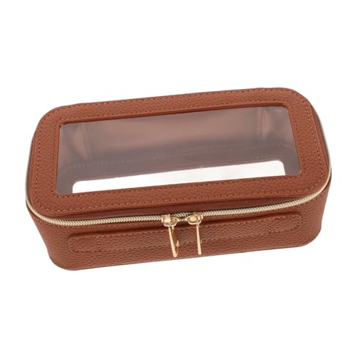 WOFASHPURET Transparente PVC-Kosmetiktasche Mit Reißverschluss Wasserdichter Pu-Aufbewahrungstasche Reisefreundlicher Organizer Für Make-up-Pinsel Und Kleine Kulturtasche Für Unterwegs von WOFASHPURET