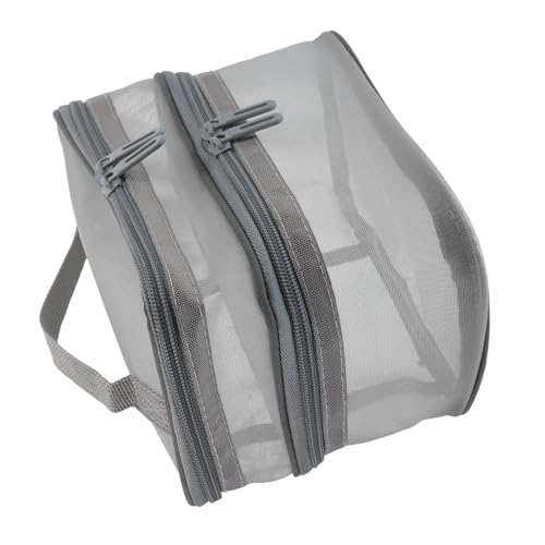 WOFASHPURET Transparentes Kosmetiktäschchen Für Reisen Doppeltes Reißverschluss-Design Leichtes Und Abwischbares Nylonmaterial Für Make-up Und Toilettenartikel Für Frauen von WOFASHPURET