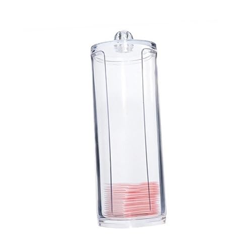WOFASHPURET Transparentes Make-up-Organizer Runder Kosmetikbehälter Wattepad-Spender Aufbewahrungshalter Mit Deckel Für Badutensilien von WOFASHPURET