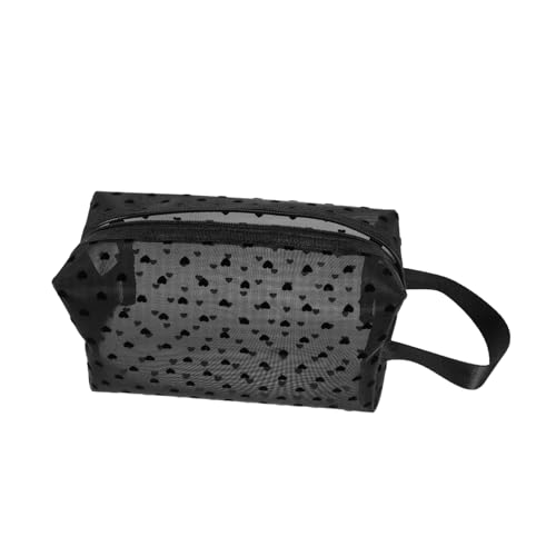 WOFASHPURET Transparentes Mesh Kosmetiktasche mit Zipper Reise Kulturbeutel aus Nylonnetzstoff Große Kapazität Leichter Waschbarer Make Up Organizer für Damen Unterwegs von WOFASHPURET