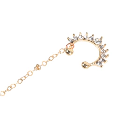 WOFASHPURET U Förmiger Nasenring aus Metall mit Langer Kette Kreativer Piercing Schmuck für Nase und Lippen Eleganter Goldfarbener Nasenstecker Damen Nasenschmuck Vielseitig für Party und von WOFASHPURET