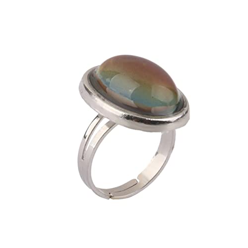 WOFASHPURET Thermochrome Unisex Oval Finger Für Männer Frauen Vintage Stil von WOFASHPURET