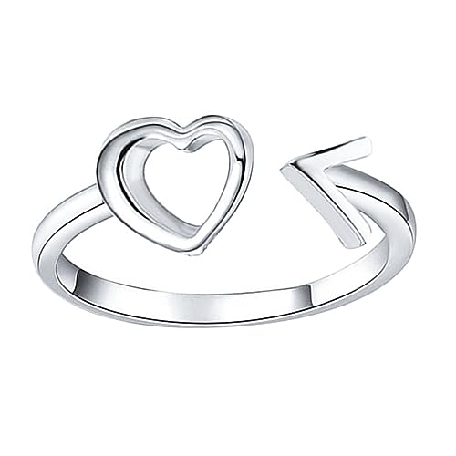 WOFASHPURET Verstellbarer Herzpfeilring Für Frauen Kreativer Open Band Ring Schmuck Für Damen Und ädchen Stilvoller Und Eleganter Ring Aus Hochwertigem Material WOFASHPURET Verstellbarer Herzpfeilring Für Frauen Kreativer Open Band Ring Schmuck Für Damen Und ädchen Stilvoller Und Eleganter Ring Aus Hochwertigem Material von WOFASHPURET