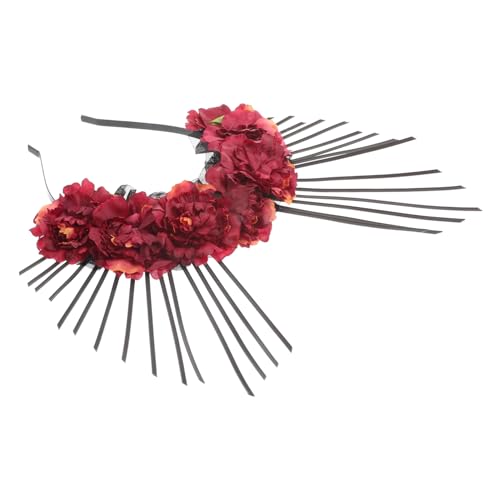 WOFASHPURET Vintage Blumen Haarreif für Damen Stirnband mit Retro Design für Hochzeiten Partys und Cosplay Events Hochwertige Verarbeitung und Einzigartiges Aussehen von WOFASHPURET