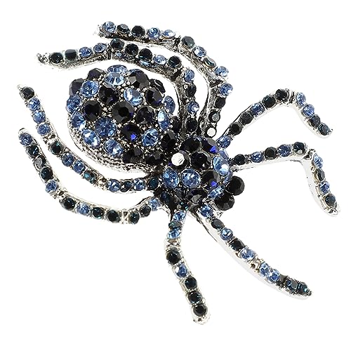 WOFASHPURET Vintage Halloween Spinnen Brosche mit Funkelnden Kristallen Eleganter Anstecker für Kleidung und Stolen Modischer Schmuck für Damen und Besondere Anlässe Langlebig und von WOFASHPURET
