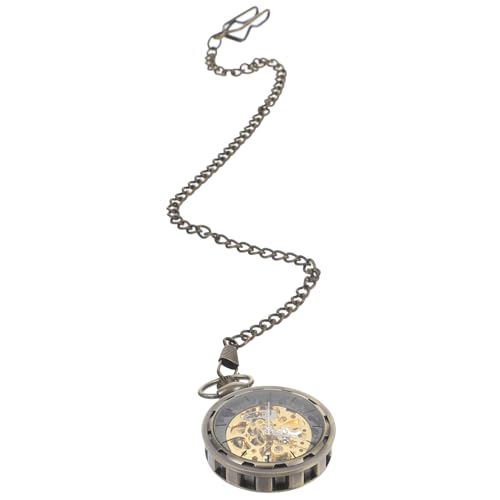 WOFASHPURET Vintage Mechanische Taschenuhr Aus Legierung Manuelle Ausgehöhlte Uhr Retro Design Für Damen Und Herren Praktisch Und Langlebig von WOFASHPURET