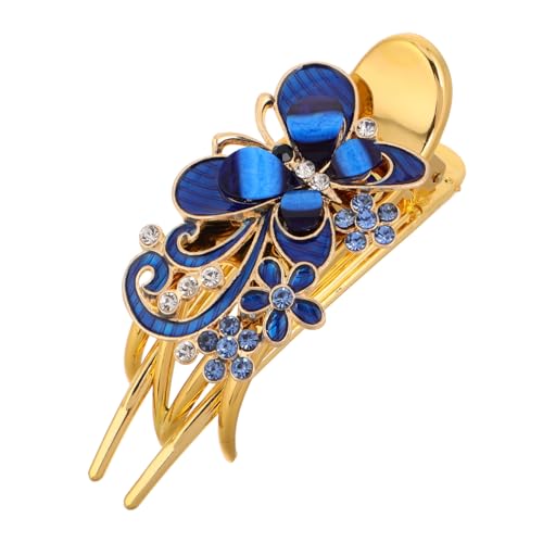 WOFASHPURET Schmetterlings-haarspangen Strasssteinen Für Damen Vintage-blumen-haarspangen Metall-kopfbedeckungen Für Hochzeit Haarschmuck Mit Strasssteinen Pferdeschwanzhalter Für Frauen von WOFASHPURET