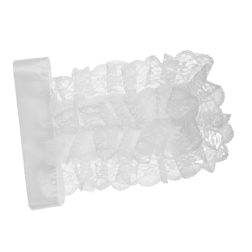 WOFASHPURET Vintage Spitzenkragen Rüschen Mehrlagiger Abnehmbarer Kragen Unisex für Halloween Cosplay Party mit Edlem Retro Design und Modischem Schleifenakzent von WOFASHPURET