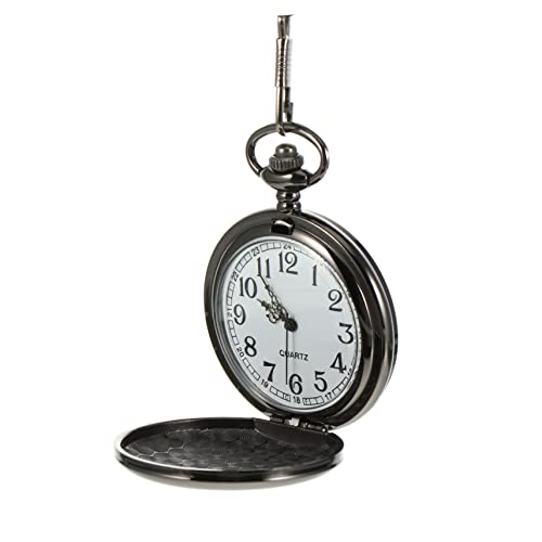WOFASHPURET Vintage Taschenuhr mit Kette Design mit Gravur für Väter Vatertag Retro Uhr für Besondere Anlässe von WOFASHPURET
