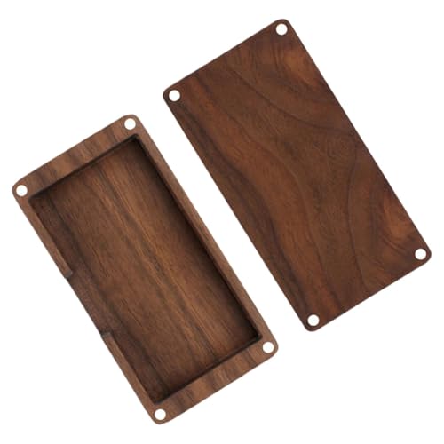 WOFASHPURET Holz Visitenkartenhalter Massivem Walnussholz Tragbare Box Für Geschäftskarten Mit Magnetverschluss Für Männer Und Frauen Im Geschäftsleben Stilvolles Für Kollegen Und Kunden von WOFASHPURET