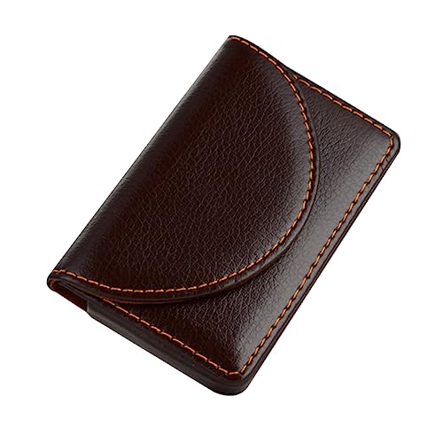 WOFASHPURET Business Card Holder Aus Pu Magnetverschluss Für Männer Und Frauen Eleganter Und Praktischer Kartenorganizer Kaffee Farbe Für Visitenkarten Und Kreditkarten von WOFASHPURET